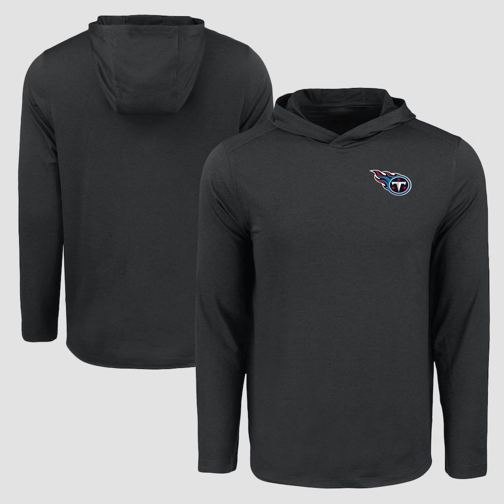Men 2026 NFL Tennessee Titans Hooded long sleeved T-shirt black 06